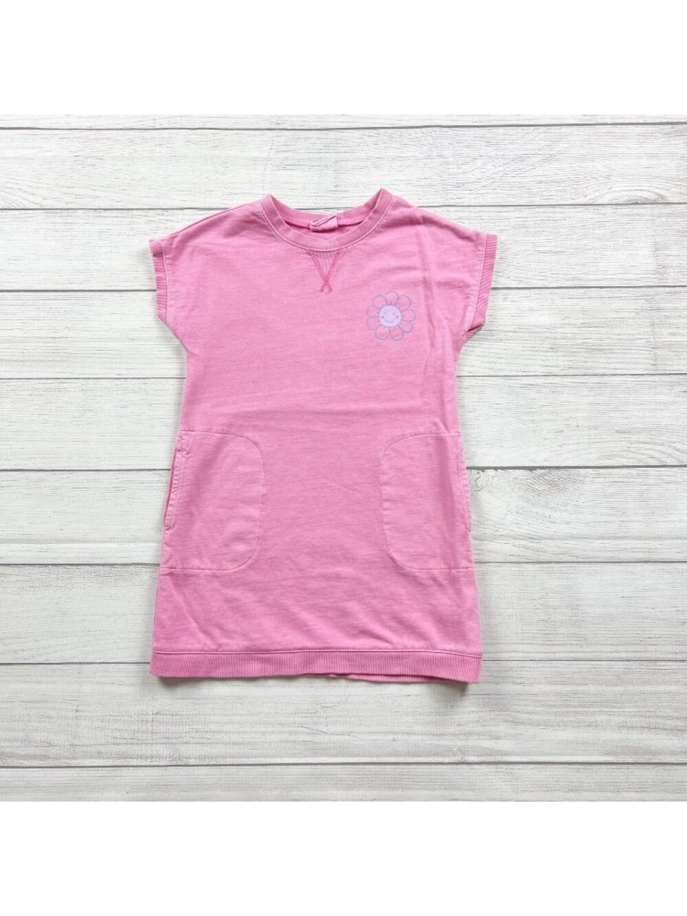 Cotton On Pink Girls T-Shirt Dress Front Pockets "Grow Wild" Graphic 6